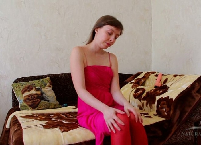 Sabrina Smiles As She Plays with Her Hairy Pussy.