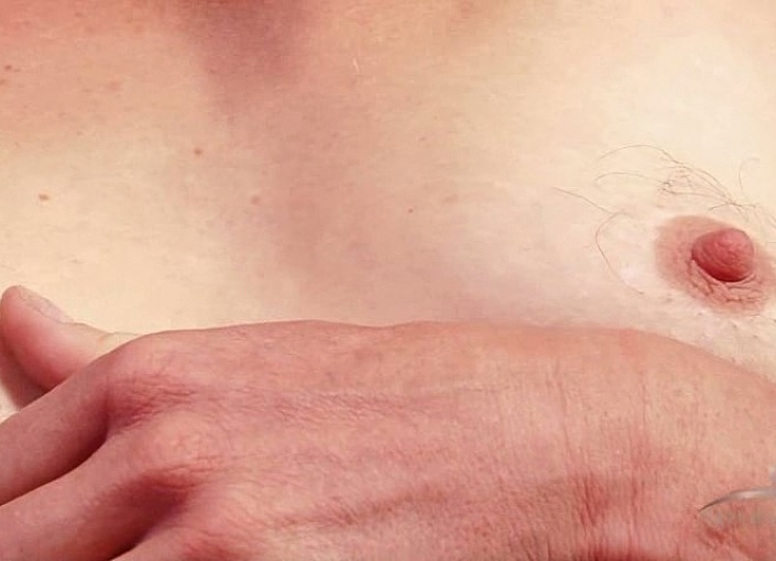 Sandy Bottom's Hairy Snatch Busts Out the Sides of Her See Throug