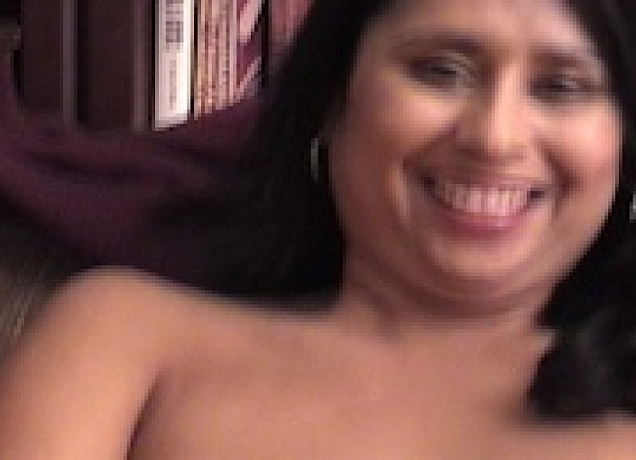 Fannie Plays with a Big Purple Dildo