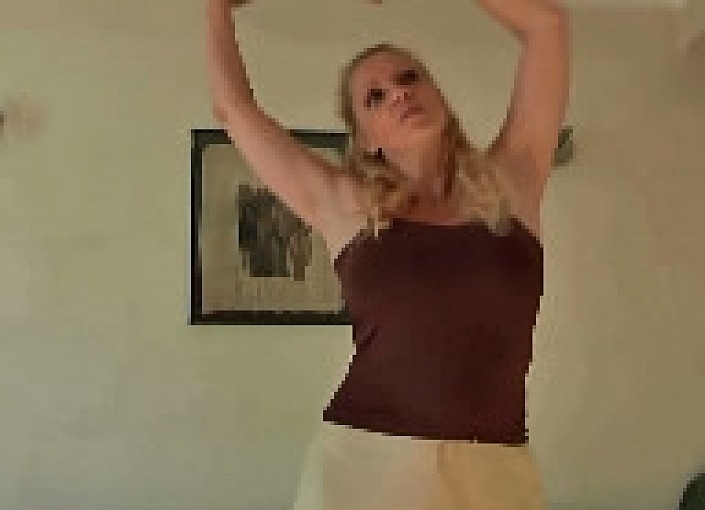 Teya Lifts Her Tight Skirt