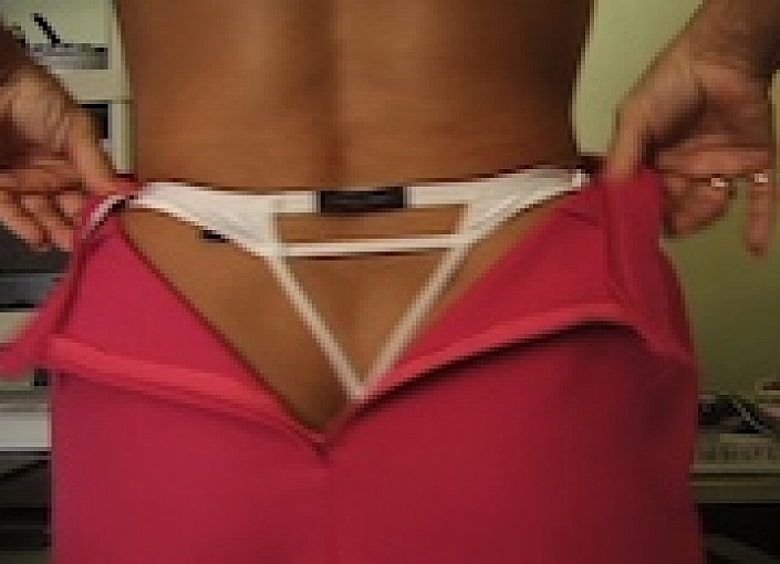 Virginia Gets Out Her Office Dildo