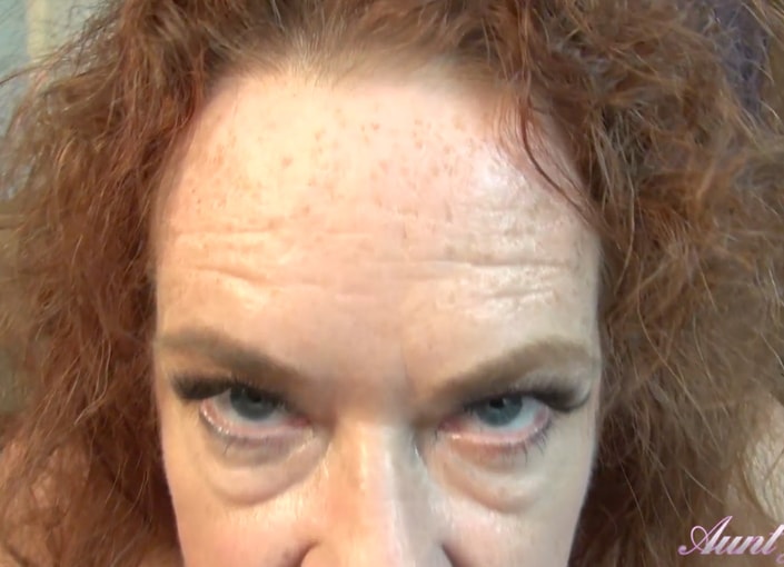 POV : Your Step-Auntie Ginger Caught You Jerking Off, Lends Her Services Instead