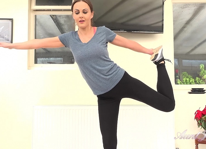 Tina Workout and Masturbation Session
