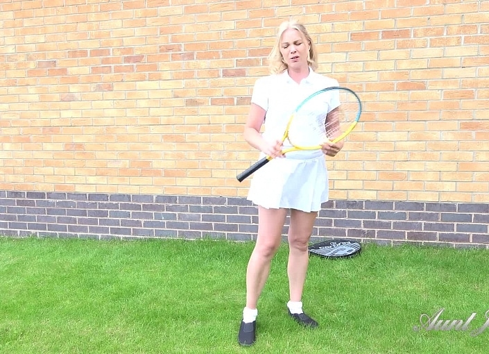 Abi Enjoys a Pussy Rubbing Before a Tennis Match